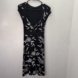 Vintage Jane Norman Y2K Polka Dot Cottagecore Floral Dress Babydoll UK 12 US 8